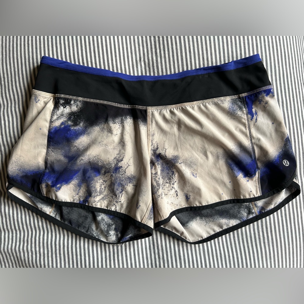 Lululemon Blue and Black Athletic Shorts